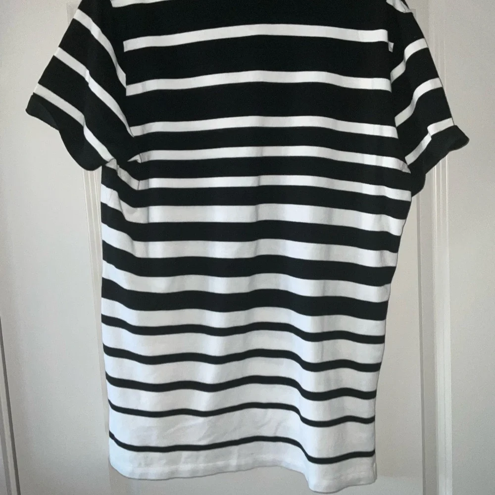 Ralph Lauren Black and White Striped Polo Shirt